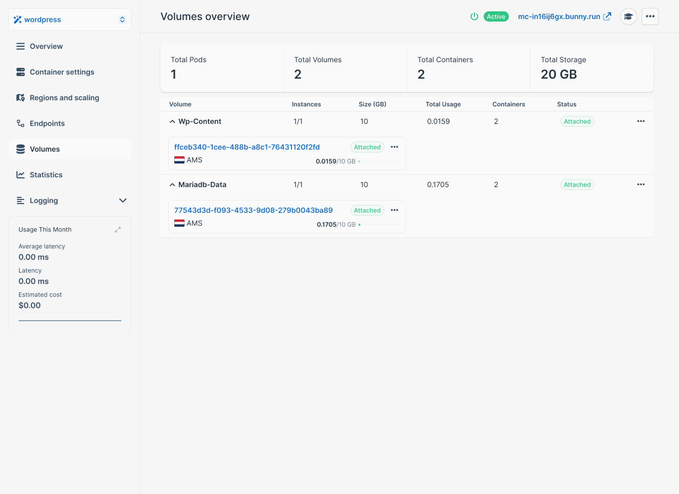 Magic containers persistent volumes
