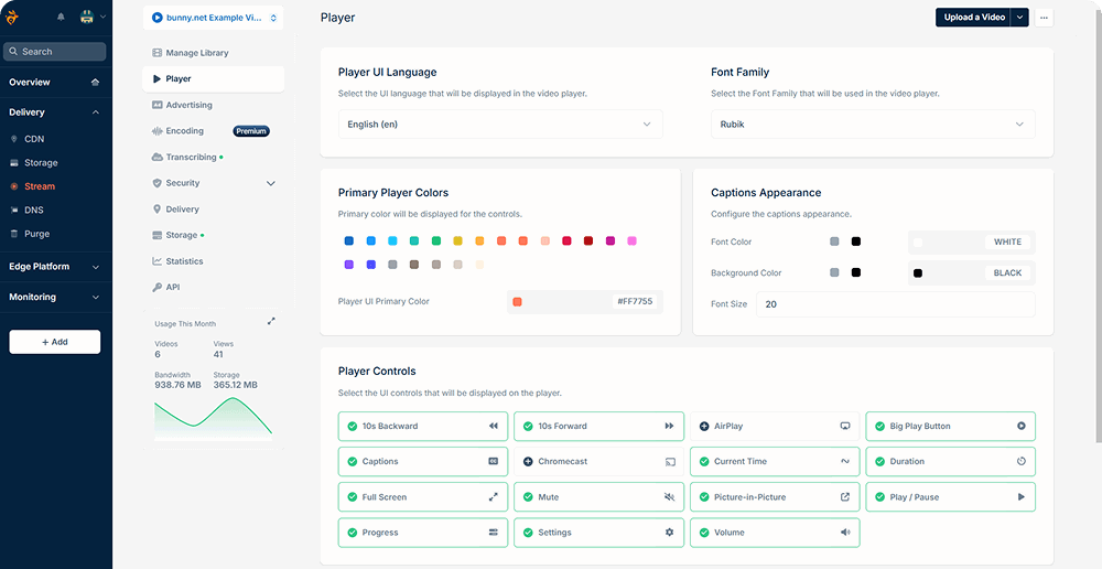 customizable player